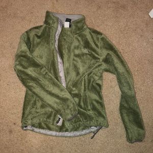 The North Face fuzzy zip-up jacket